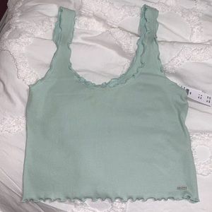 Hollister mint green cropped tank